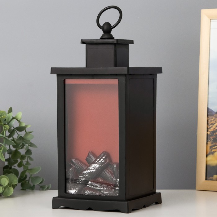 

Ночник "Камин" LED чёрный 13х13х30 см
