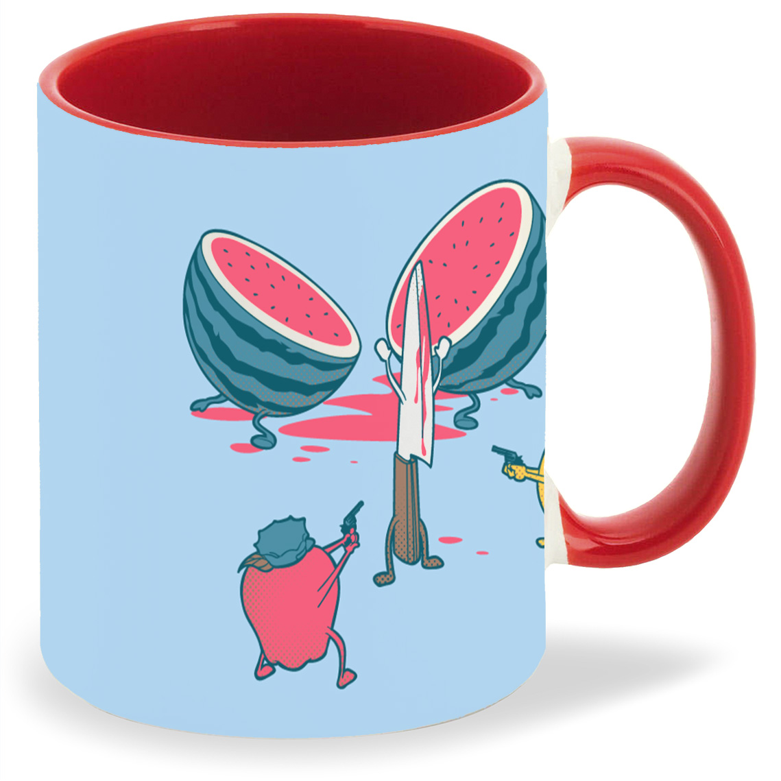 

Кружка CoolPodarok Илюстрация. Фрукты с ножём, Илюстрация. Фрукты с ножём