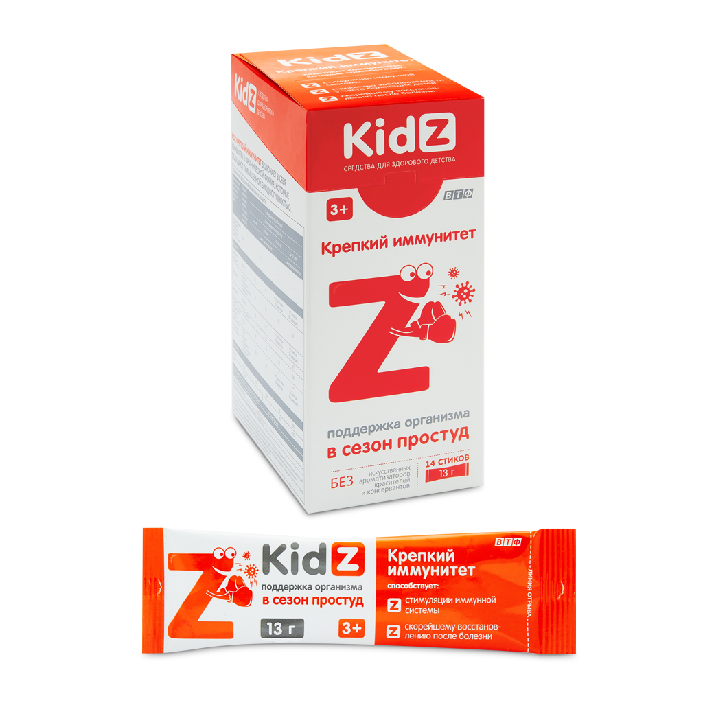 

Крепкий иммунитет KidZ желейный батончик стик 14 шт.
