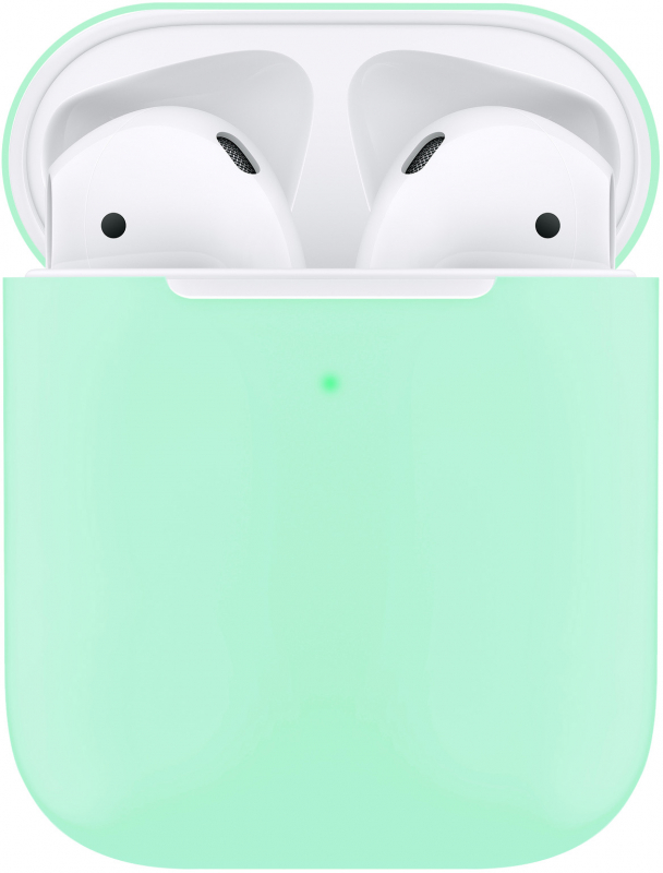 

Чехол Moonfish для футляра AirPods, силиконовый, бирюзовый, MF-APC-016