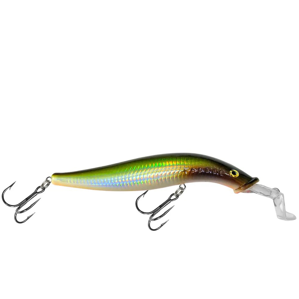 

Воблер AQUA МИНОГА 100mm, вес - 14,0g, цвет 112, 2 штуки, Зеленый;серебристый;коричневый, Минога