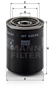 

MANN-FILTER WP928/84 Фильтр масляный 1шт