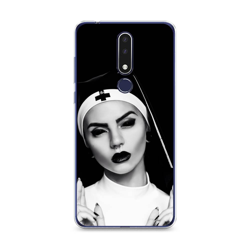 

Чехол Awog на Nokia 3.1 Plus / Нокиа 3.1 Plus "Черная монашка", Серый;черный, 122850-9