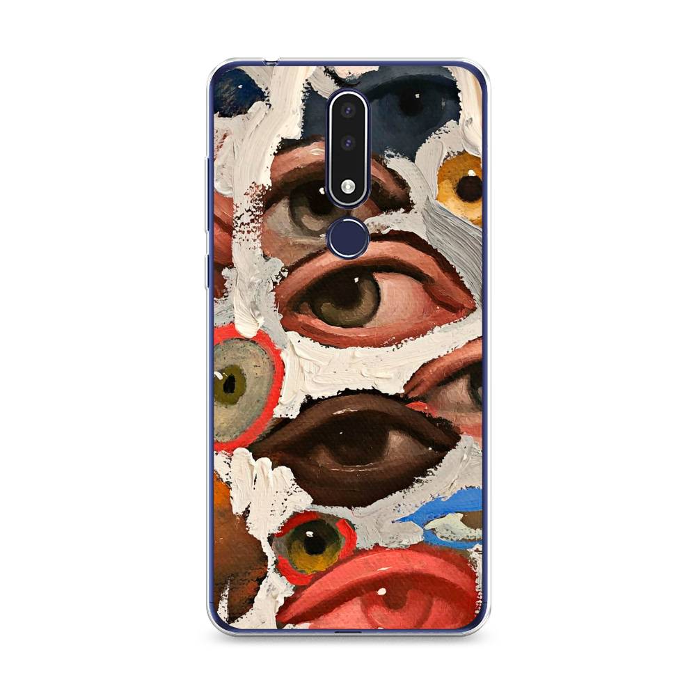 

Чехол Awog на Nokia 3.1 Plus / Нокиа 3.1 Plus "Глаза масляная живопись", Серый;бежевый;красный, 122850-7
