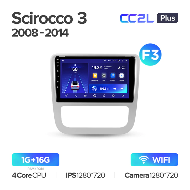 Штатная магнитола Teyes CC2L Plus Volkswagen Scirocco 3 III Mk3 2008-2014 9 F3 116G 2039100₽