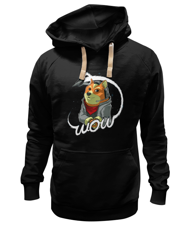 

Худи унисекс Printio Space corgi черное S, Черный, Space corgi