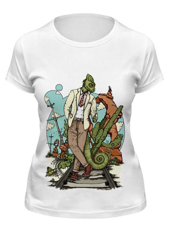 

Футболка женская Printio Chameleon белая 2XL, Белый, Chameleon
