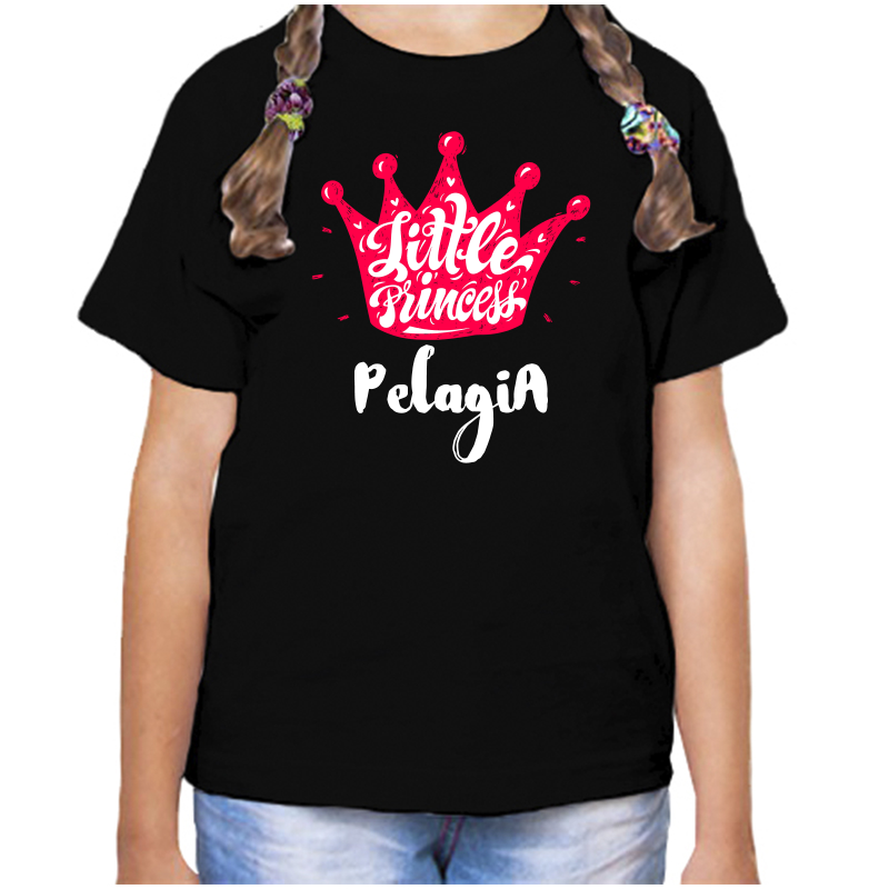 

Футболка девочке черная 34 р-р little princess пелагея, Черный, fdd_little_princess_Pelageya