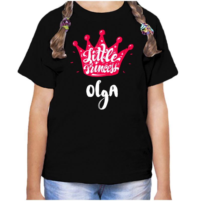

Футболка девочке черная 28 р-р little princess ольга, Черный, fdd_little_princess_olga