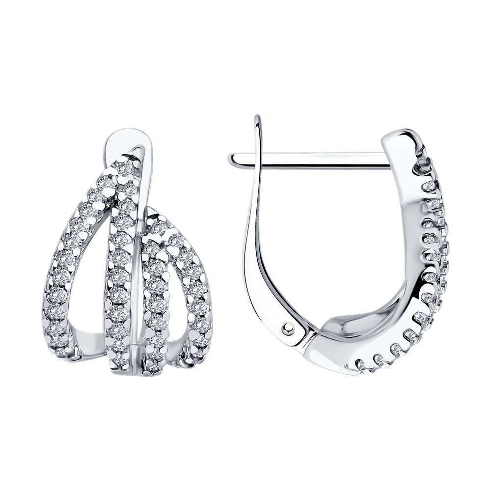 

Серьги из серебра SOKOLOV 94026674, фианит, 94026674