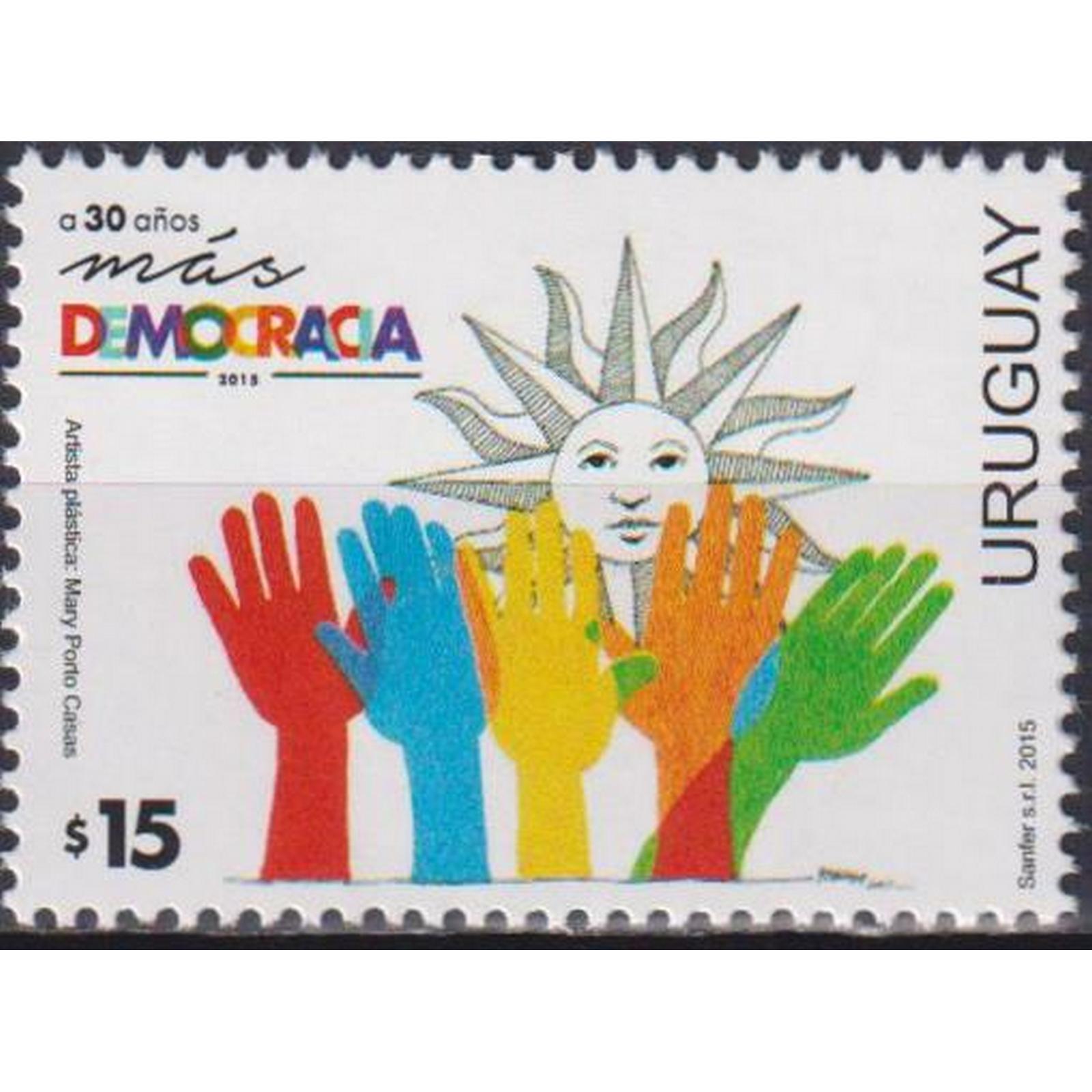 

Почтовые марки Уругвай 30 лет демократии Политика