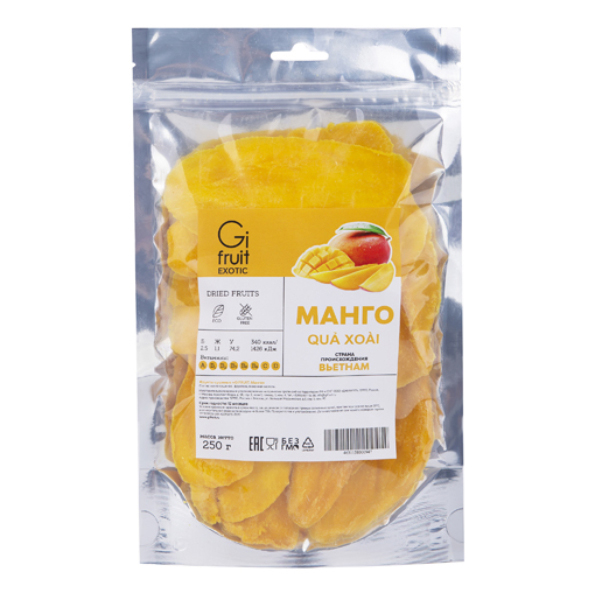 фото Манго сушеное gifruit 250 г