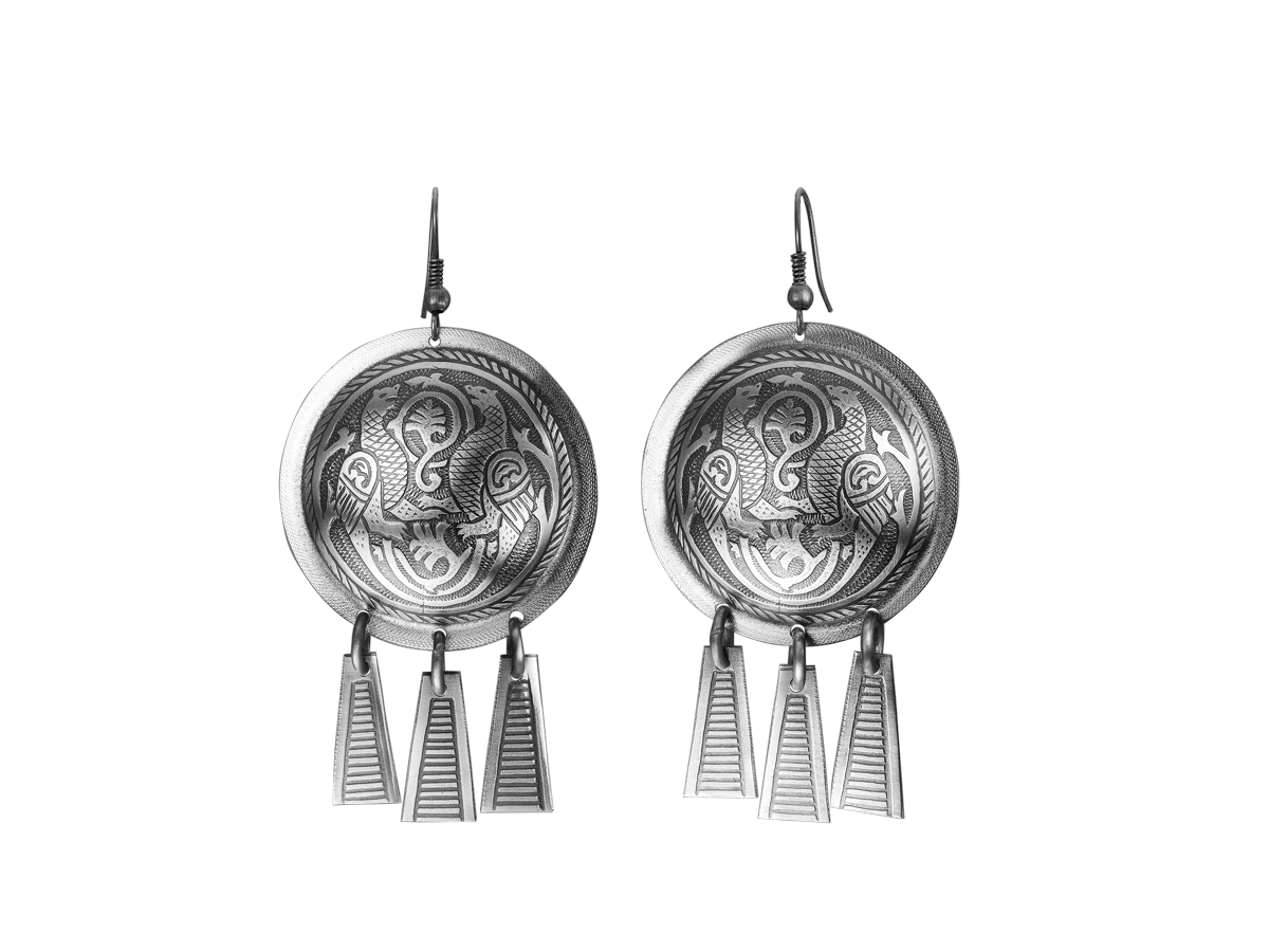 

Серьги подвески из мельхиора Мастерская Алёшиных Т27.06.03.00, Т27.06.03.00