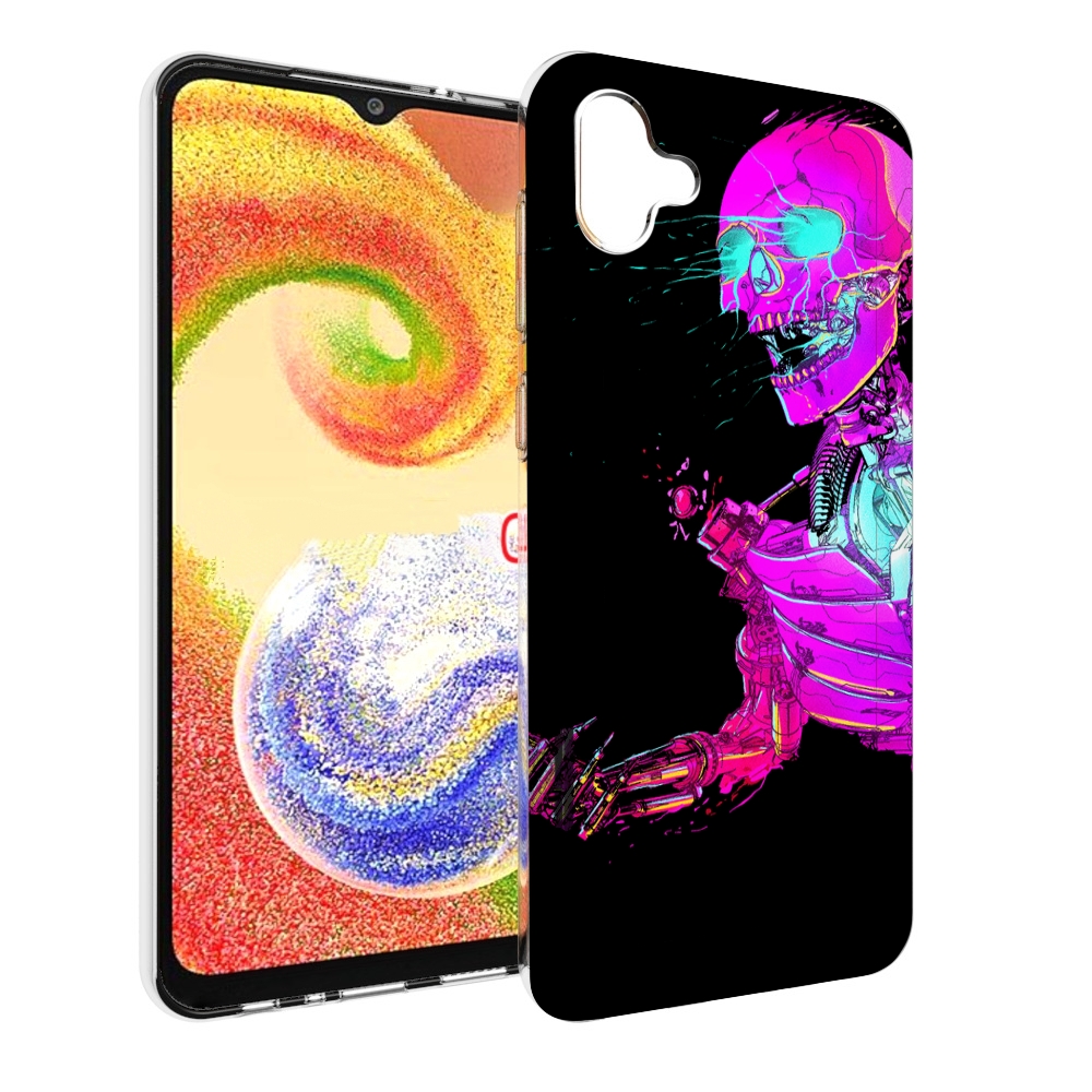 

Чехол MyPads скелет-робот-фиолетовый для Samsung Galaxy A04, Прозрачный, Tocco