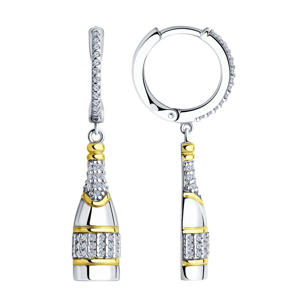 

Серьги из серебра SOKOLOV 94026501, фианит, 94026501