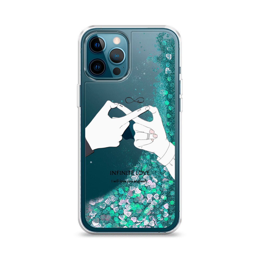 

Жидкий чехол с блестками "Любовь навсегда" на Apple iPhone 12 Pro, 12895-1
