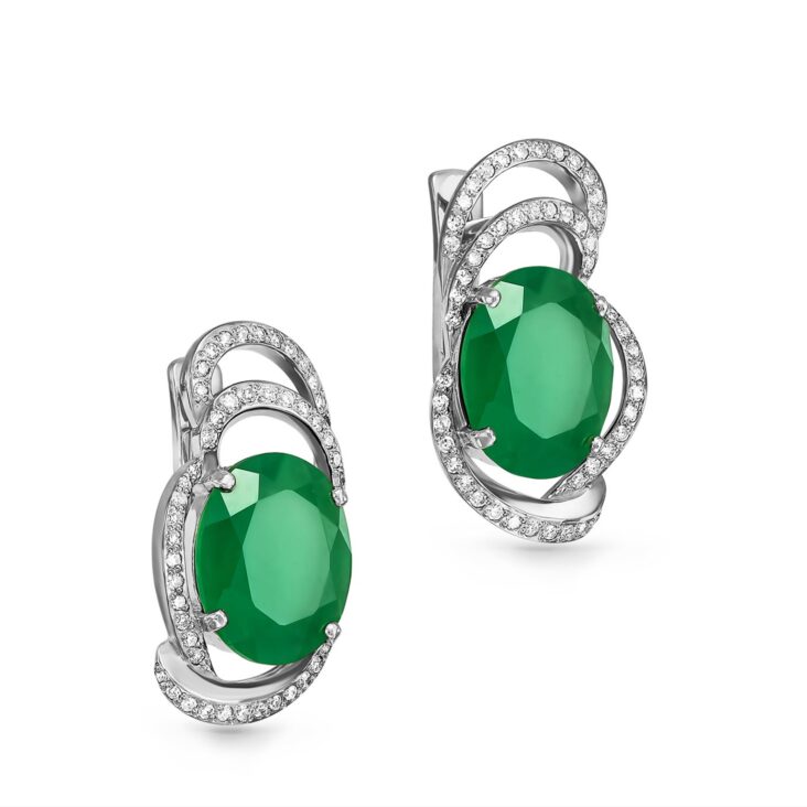 

Серьги из белого золота с бриллиантом/ониксом Kabarovsky 12-1450-1900, 12-1450-1900