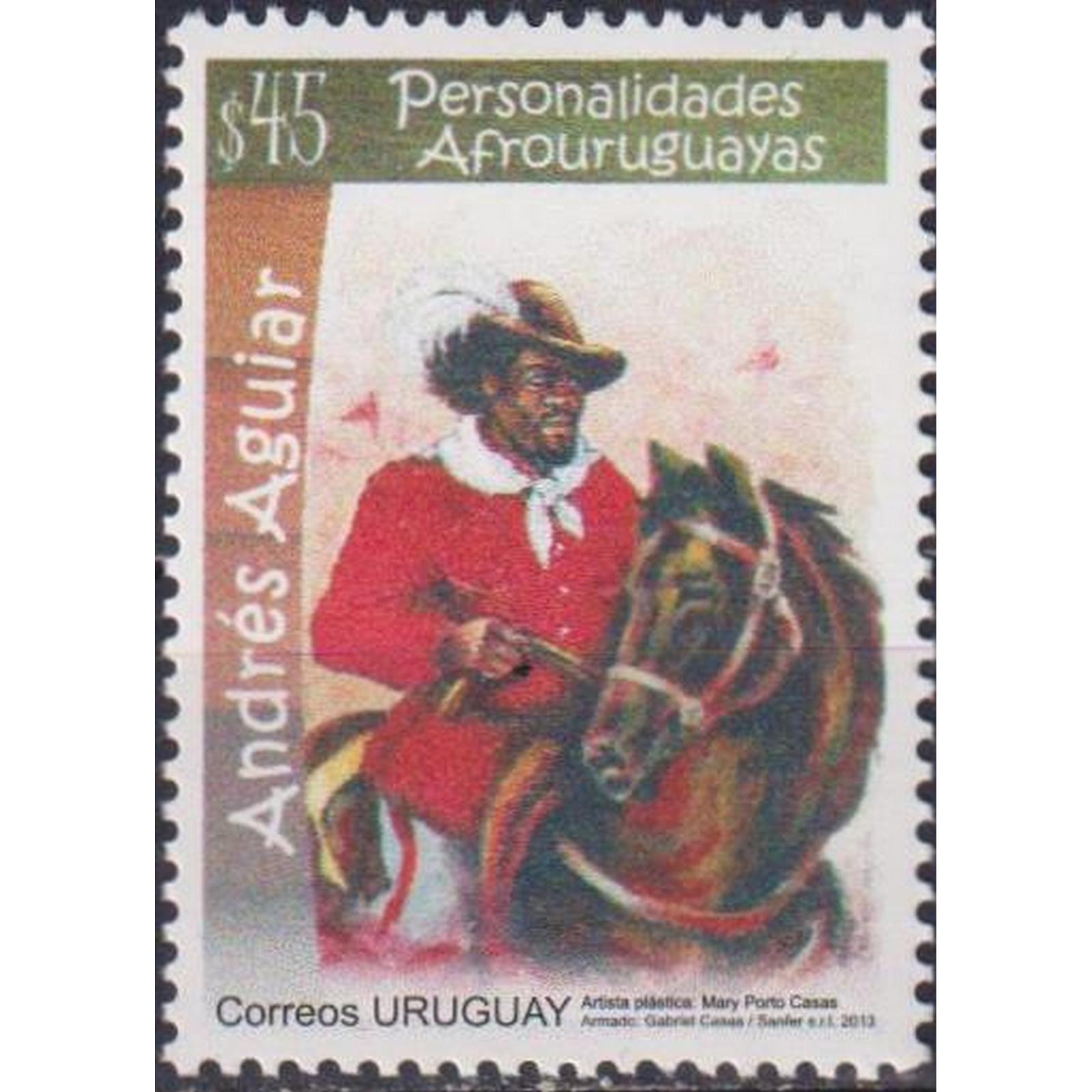 

Почтовые марки Уругвай Личности африканского происхождения - Андрес Агиар Знаменитости