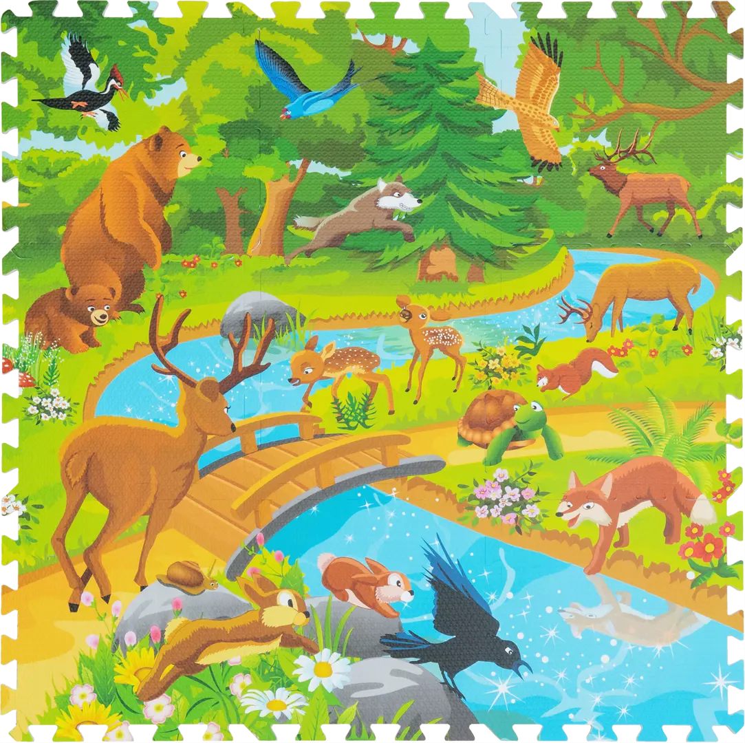 

Коврик пазл Сказка 30x30 см винил мультиколор