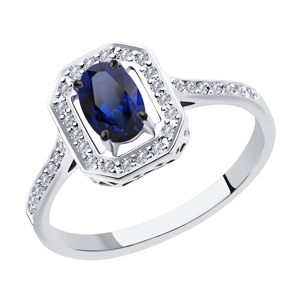 

Кольцо из золота р. 17,5 SOKOLOV Diamonds 2011133, бриллиант\сапфир, 2011133