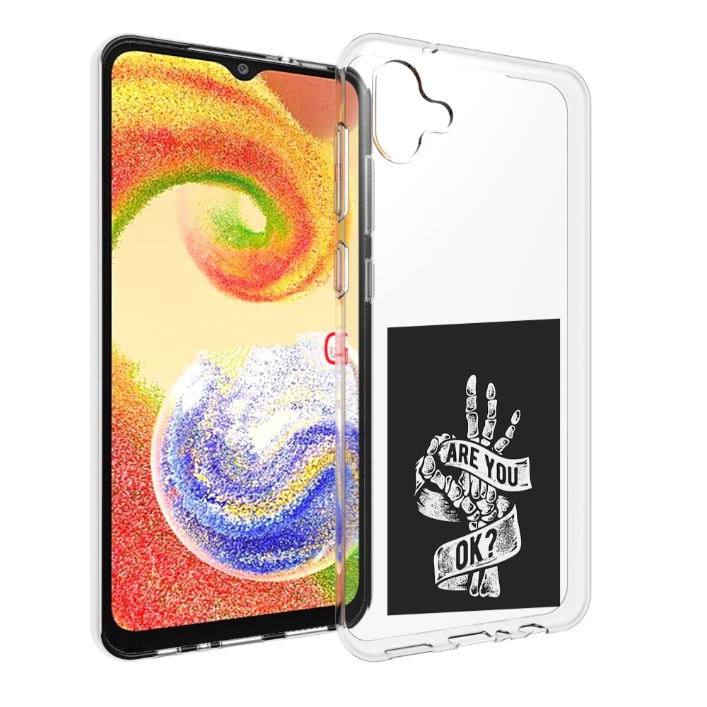

Чехол MyPads рука-скелета для Samsung Galaxy A04, Прозрачный, Tocco