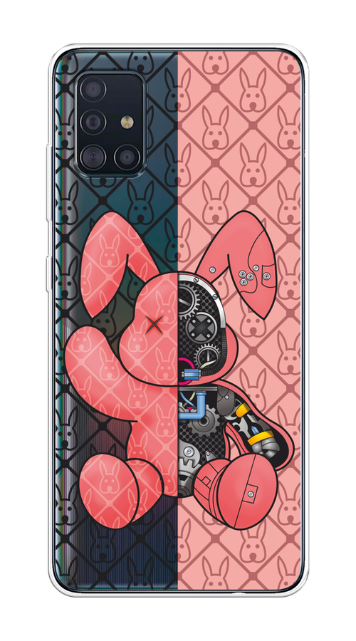 

Чехол на Samsung Galaxy A51 "Киборг-заяц розовый", Розовый;прозрачный;черный, 28950-1