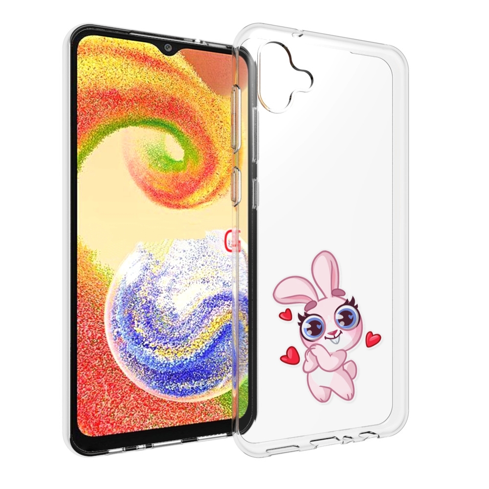 

Чехол MyPads розовый-зайченок для Samsung Galaxy A04, Прозрачный, Tocco