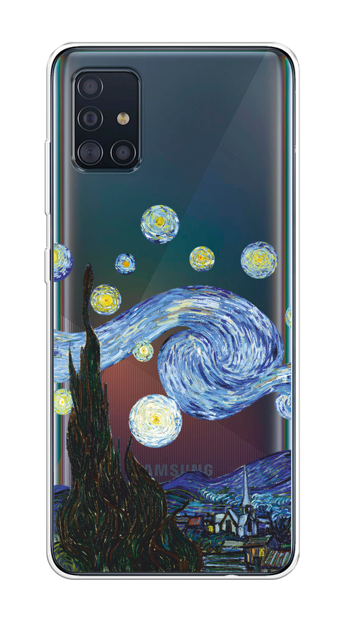 

Чехол на Samsung Galaxy A51 "Ночь Ван Гога", Голубой;синий;черный, 28950-1