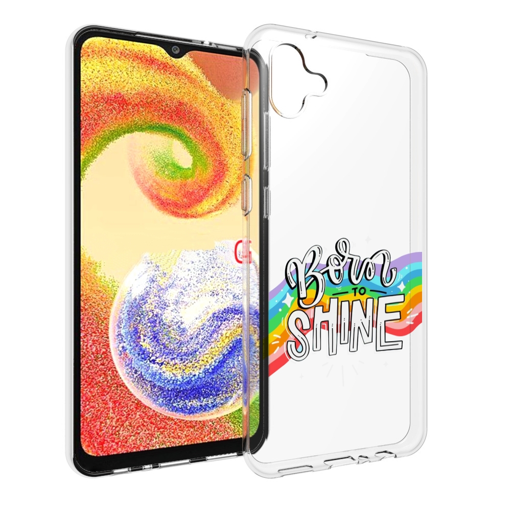 

Чехол MyPads рожден-чтобы-сиять для Samsung Galaxy A04, Прозрачный, Tocco