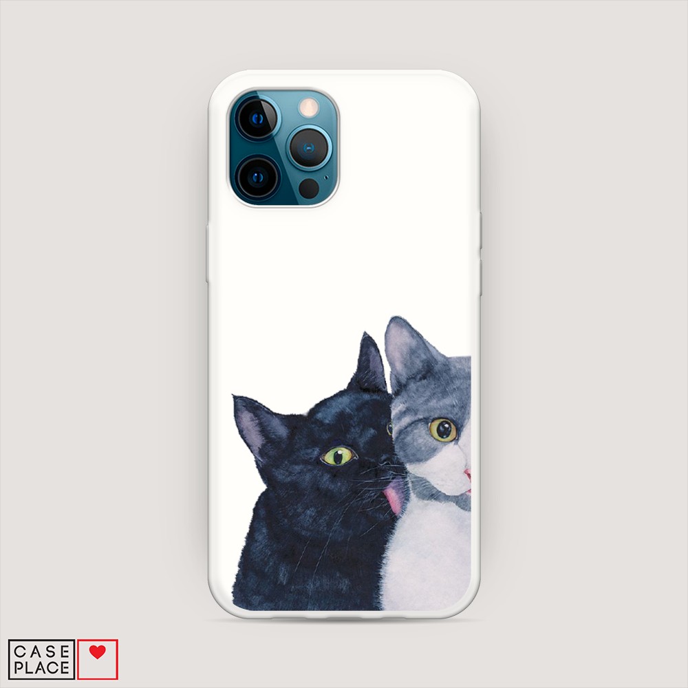 

Матовый силиконовый чехол "Кошачья любовь" на Apple iPhone 12 Pro, 12857-1