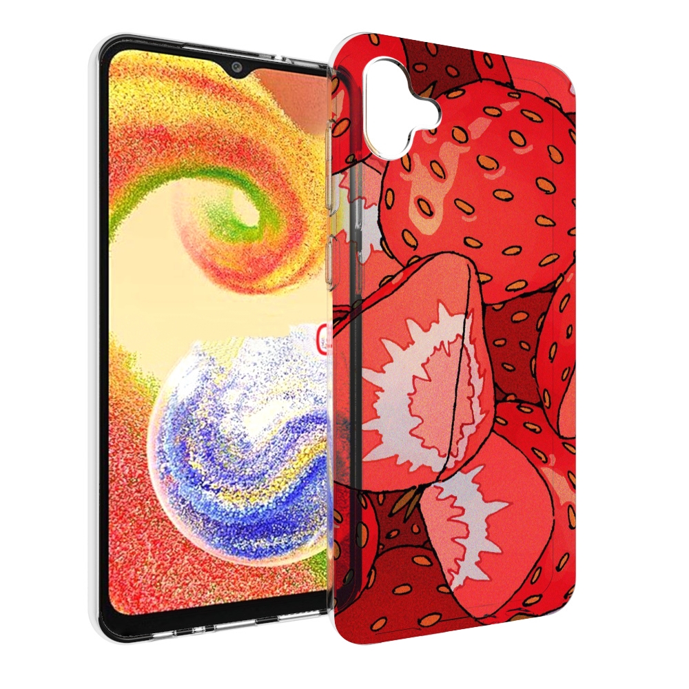

Чехол MyPads рисованная-клубника для Samsung Galaxy A04, Прозрачный, Tocco