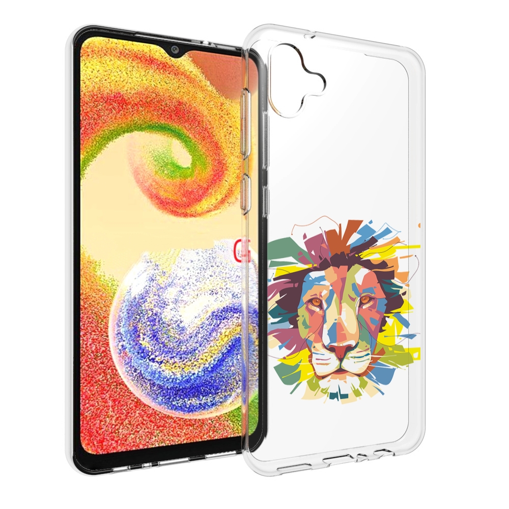 

Чехол MyPads разноцветный-лев детский для Samsung Galaxy A04, Прозрачный, Tocco