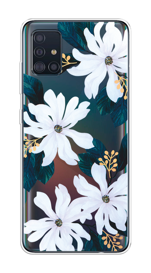 

Чехол на Samsung Galaxy A51 "Delilah Flower", Зеленый;белый, 28950-1