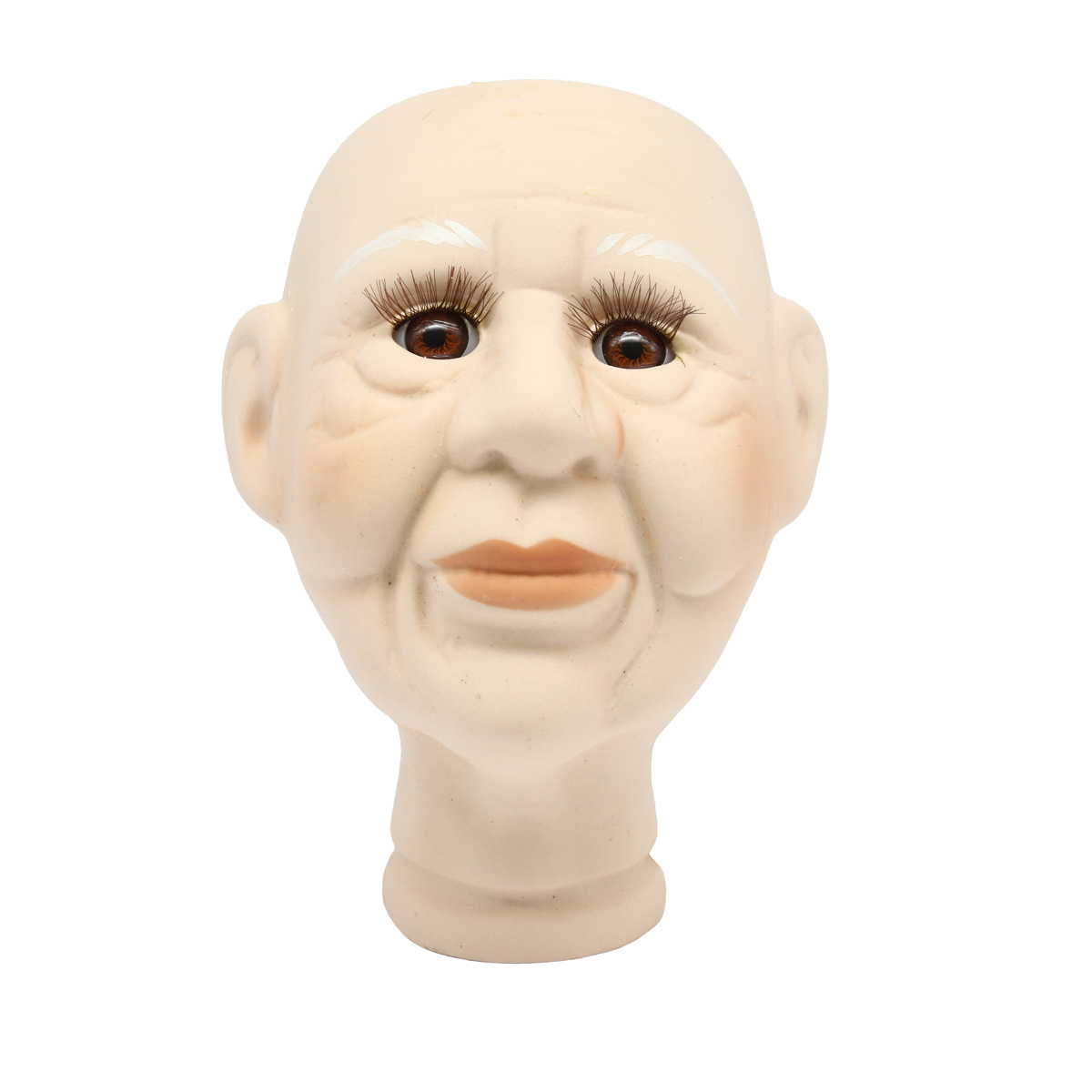 фото Голова для изготовления декоративной куклы айрис ar909 бабушка, фарфор 12см (карие глаза)