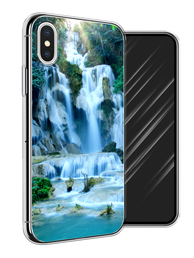 

Чехол Awog на Apple iPhone XS (10S) / Айфон XS (10S) "Водопад 8", Разноцветный, 11850-4