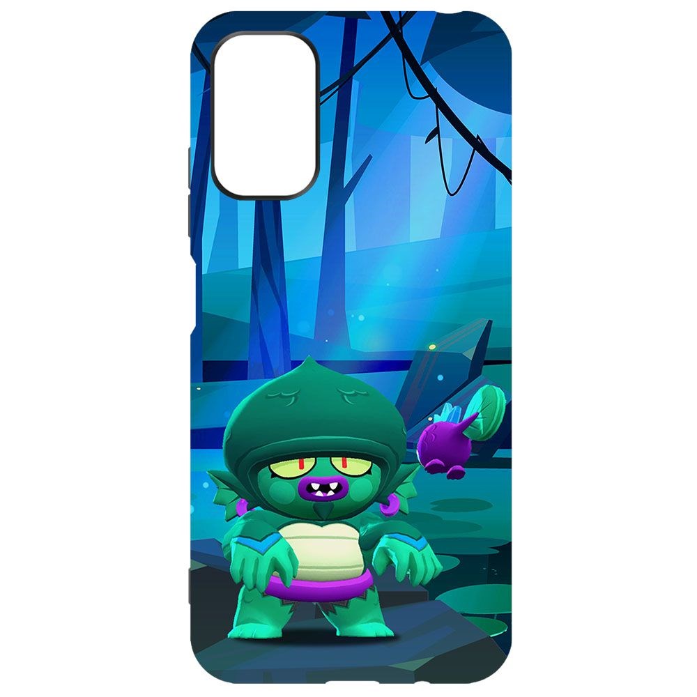 

Чехол-накладка Krutoff Brawl Stars - Болотный Джин для Xiaomi Redmi Note 10T, Черный