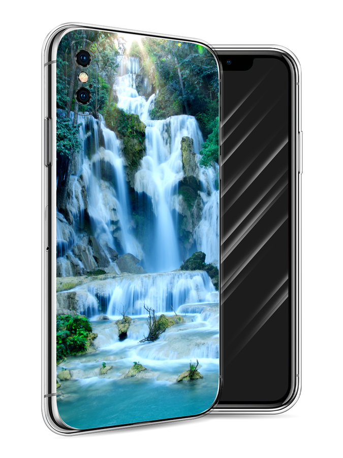 

Чехол Awog на Apple iPhone X (10) / Айфон X (10) "Водопад 8", Разноцветный, 11050-4