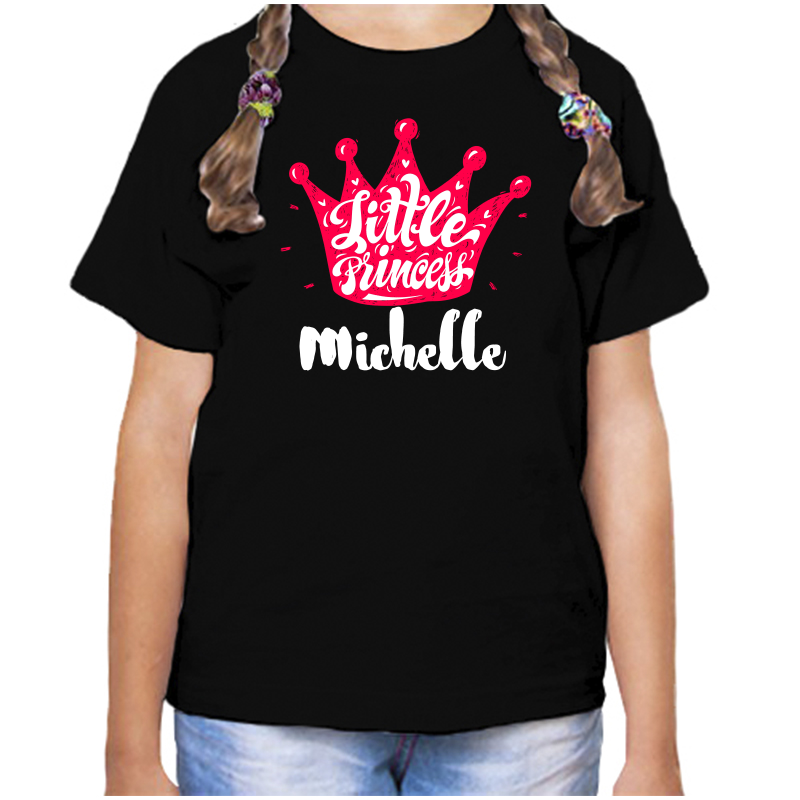 

Футболка девочке черная 28 р-р little princess мишель, Черный, fdd_little_princess_Mishel