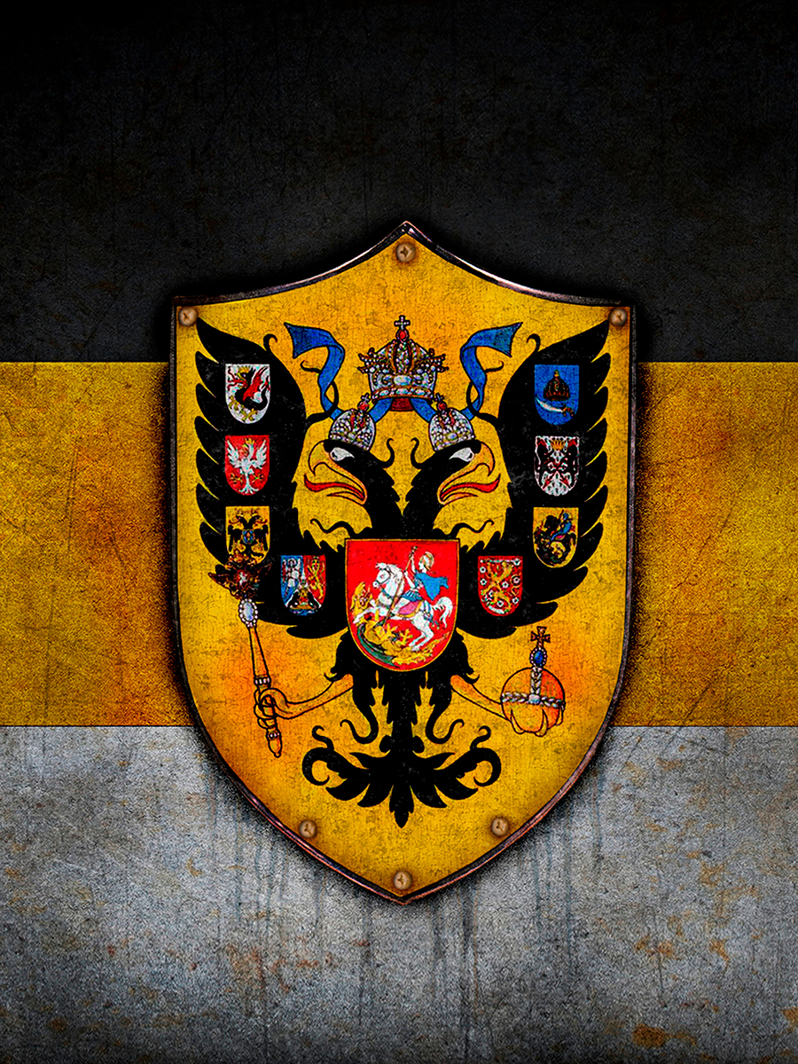 

Постер DRABS А3 Имперский герб России желто-черный