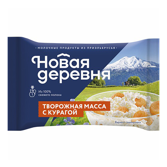 Творожная масса Новая Деревня с курагой 15,5% 180 г