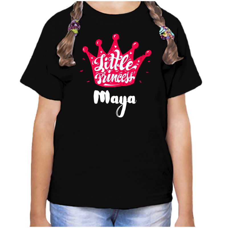 

Футболка девочке черная 32 р-р little princess майя, Черный, fdd_little_princess_Mayya
