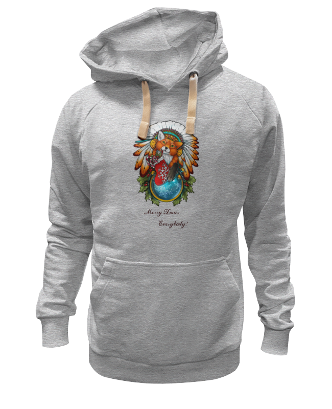 

Худи унисекс Printio Merry xmas everybody серое 2XL, Merry xmas everybody