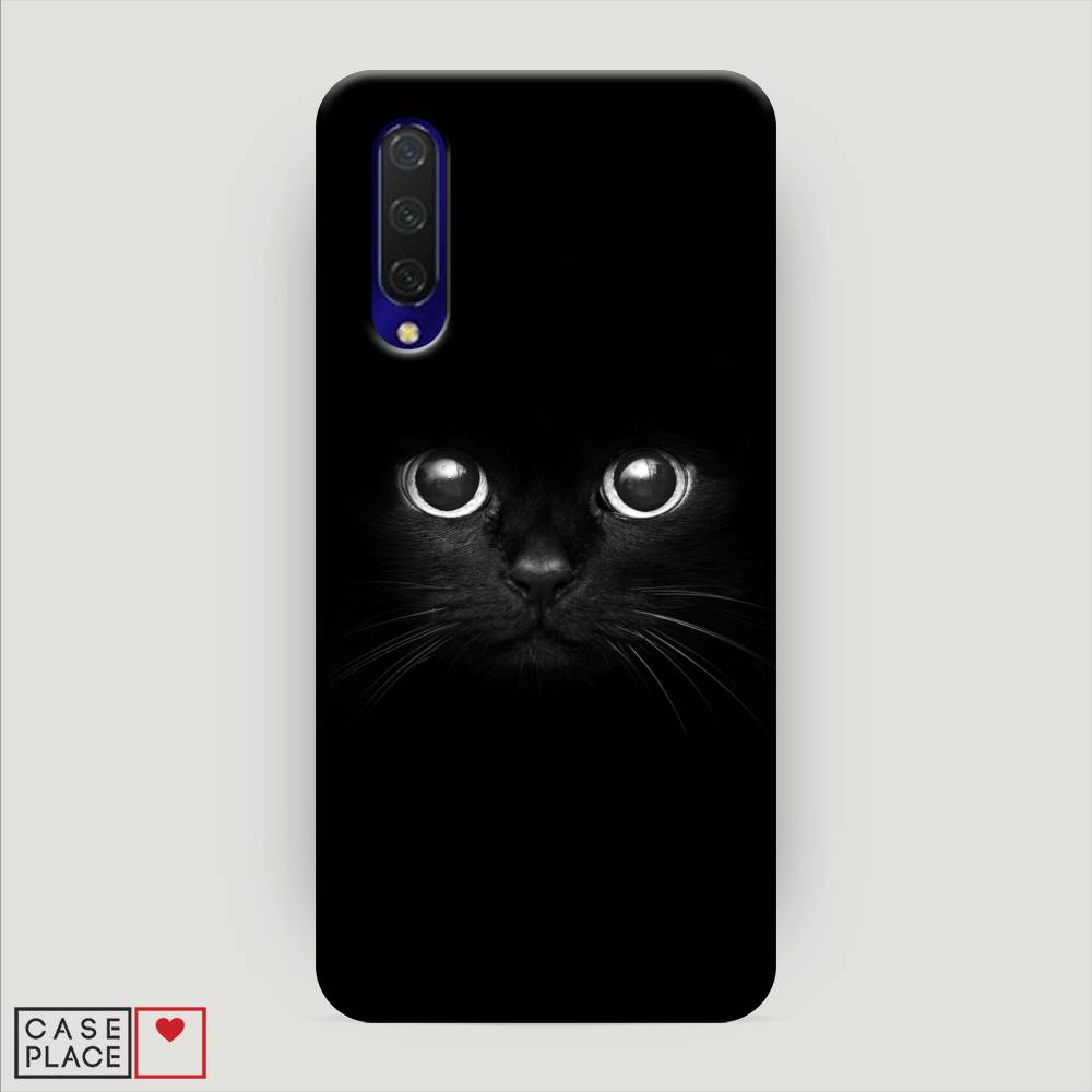 фото Пластиковый чехол "взгляд черной кошки" на xiaomi mi 9 lite awog