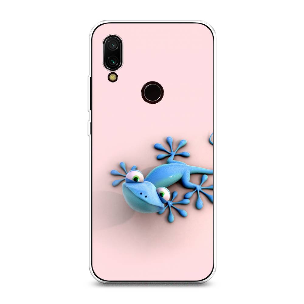 

Чехол Awog на Xiaomi Redmi 7 "Голубая ящерка", Разноцветный, 35050-2