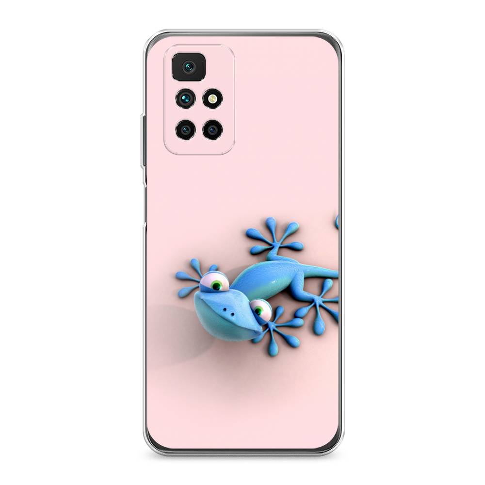 

Чехол Awog на Xiaomi Redmi 10 "Голубая ящерка", Разноцветный, 311350-2