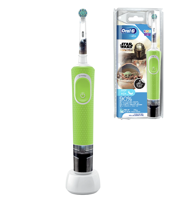 

Электрическая зубная щетка Oral-B Vitality Mandalorian зеленая, Vitality Mandalorian