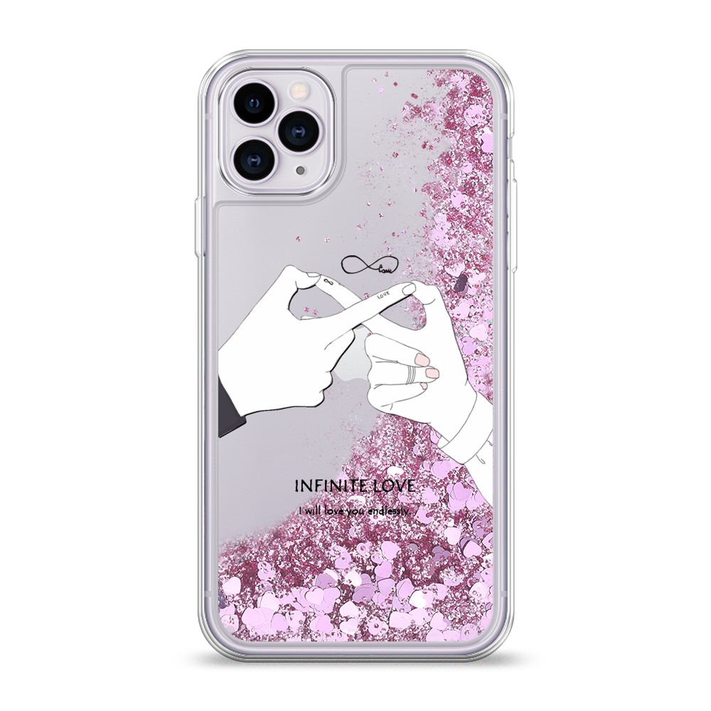 

Жидкий чехол с блестками "Любовь навсегда" на Apple iPhone 11 Pro, 12394-1