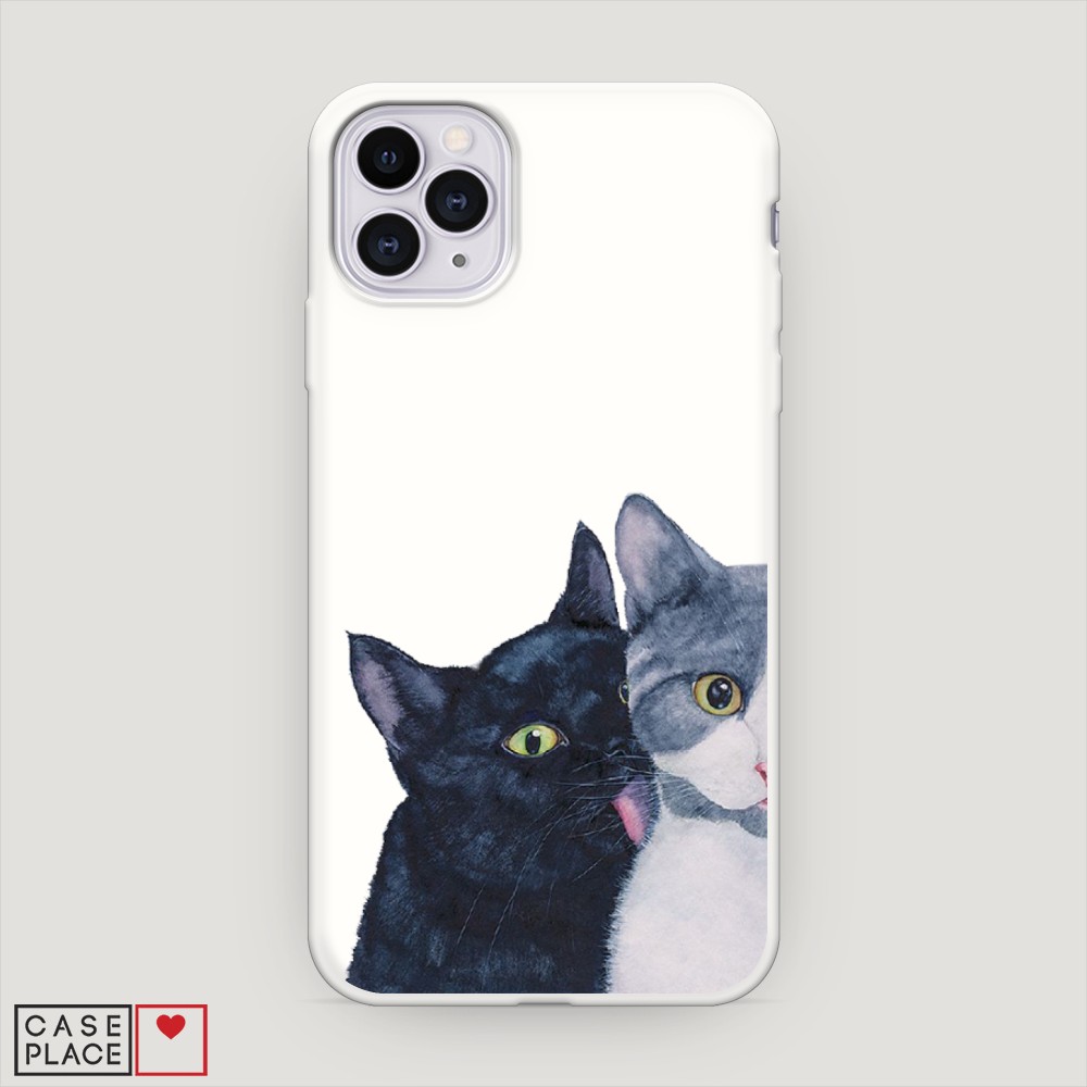 

Матовый силиконовый чехол "Кошачья любовь" на Apple iPhone 11 Pro, 12357-1