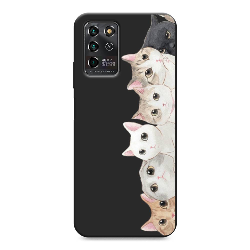 

Матовый силиконовый чехол "Котики" на ZTE Blade V30 Vita, Котики