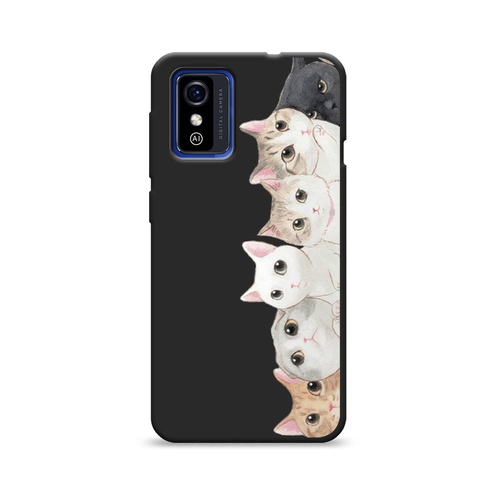 

Матовый силиконовый чехол "Котики" на ZTE Blade L9, Котики